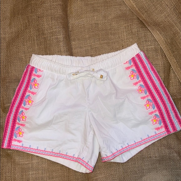 Lilly Pulitzer White and Pink Shorts - Picture 1 of 5